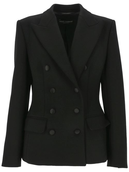 Black virgin wool woman jacket Dolce & Gabbana | F29ZSTFUBF1N0000